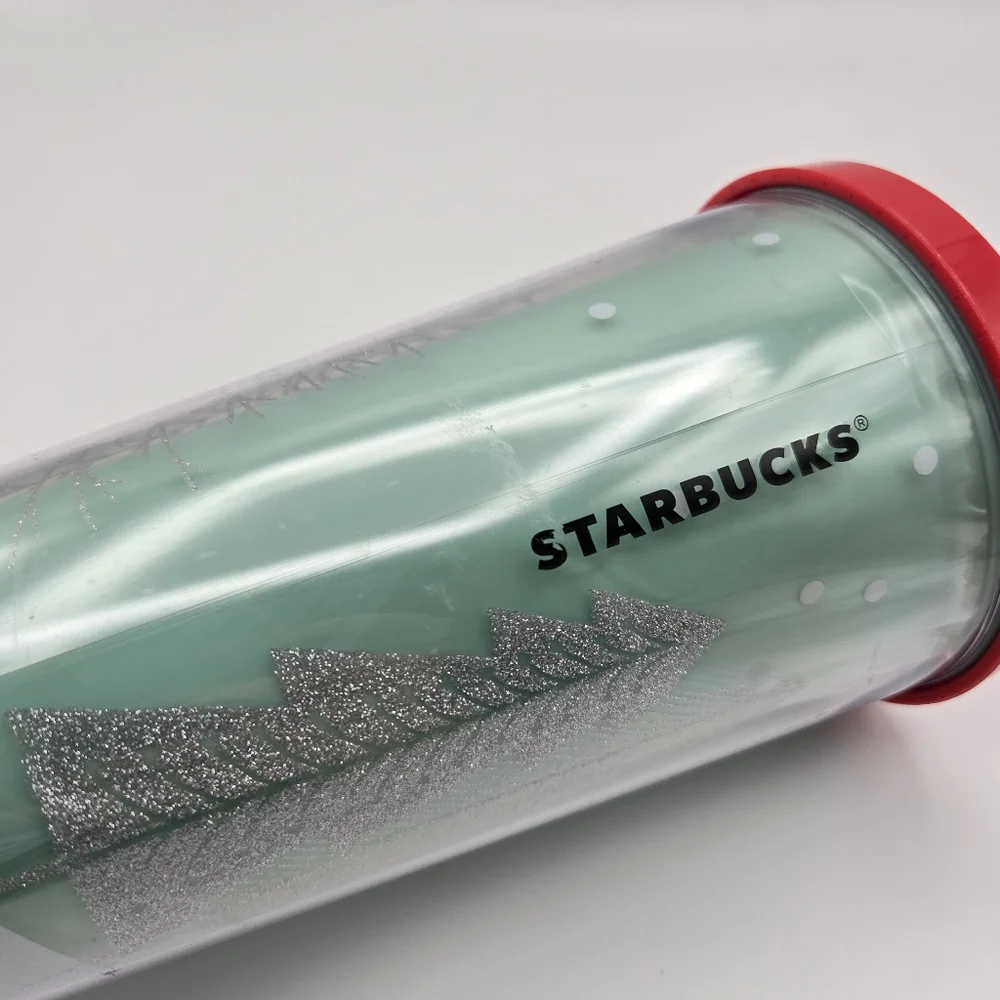 Starbucks 2018 Glitter Christmas Tree Gnome Acrylic Venti Tumbler Cold Cup 24oz